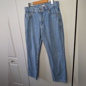 CARHARTT Men Jeans 34x32 Relaxed Fit Straight Leg 100% Cotton Blue Color